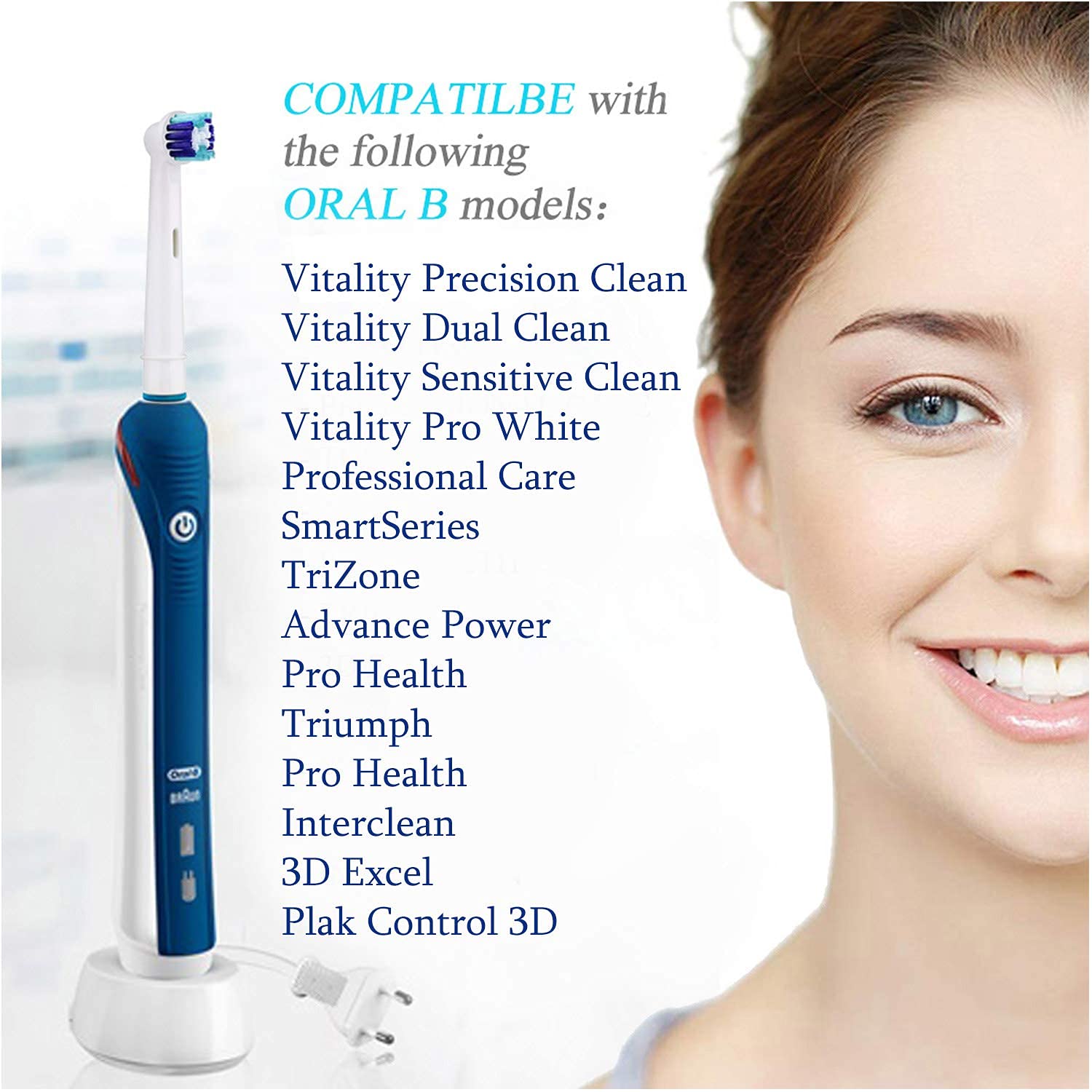 MAYCREATE Oral B Electric Toothbrush Heads with Extra Soft Bristles Pack of 4 | Fits Braun Handles