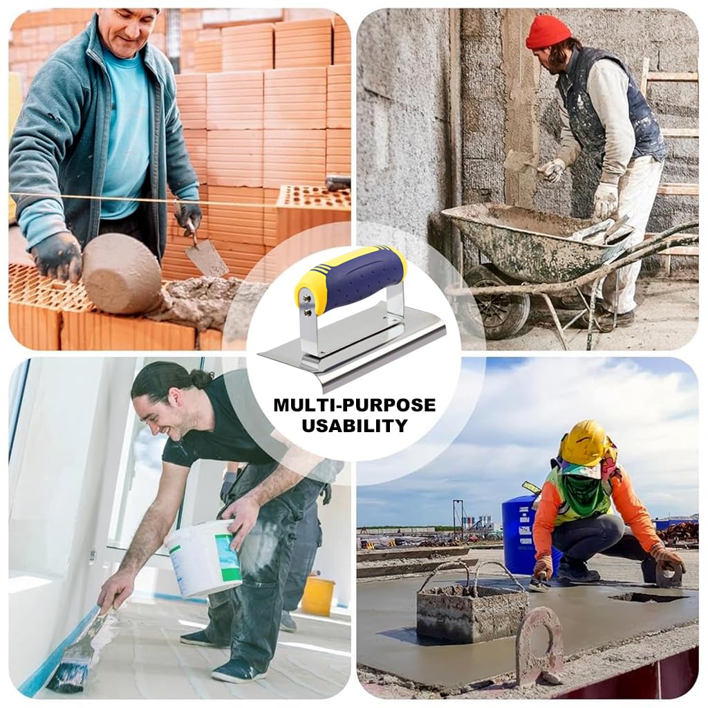 Serplex Concrete Edger for Slabs and Driveways with Curved Edge and Anti-slip Handle