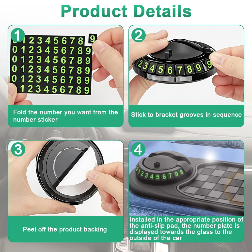 STHIRA Multifunction Car Anti Slip Mat with 360° Rotatable Phone Holder | Universal Dashboard Organizer