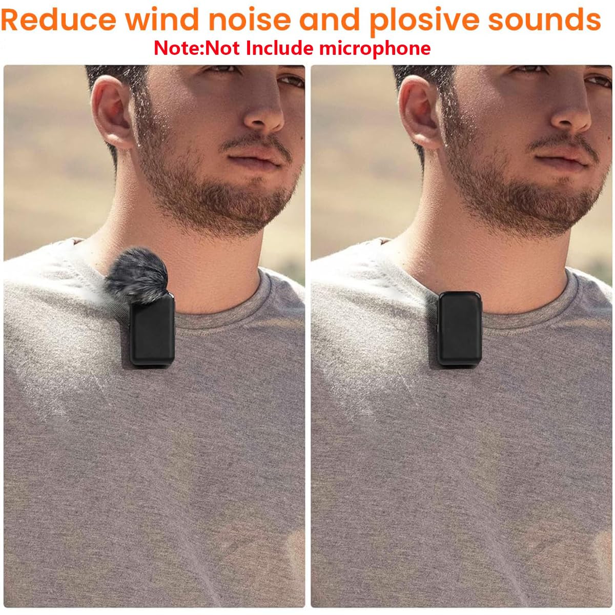 ZORBES Windscreen for DJI MIC 2 Wireless Lavalier Microphone 2 Pack with Threaded Fastener and Soft Artificial Fur Cover