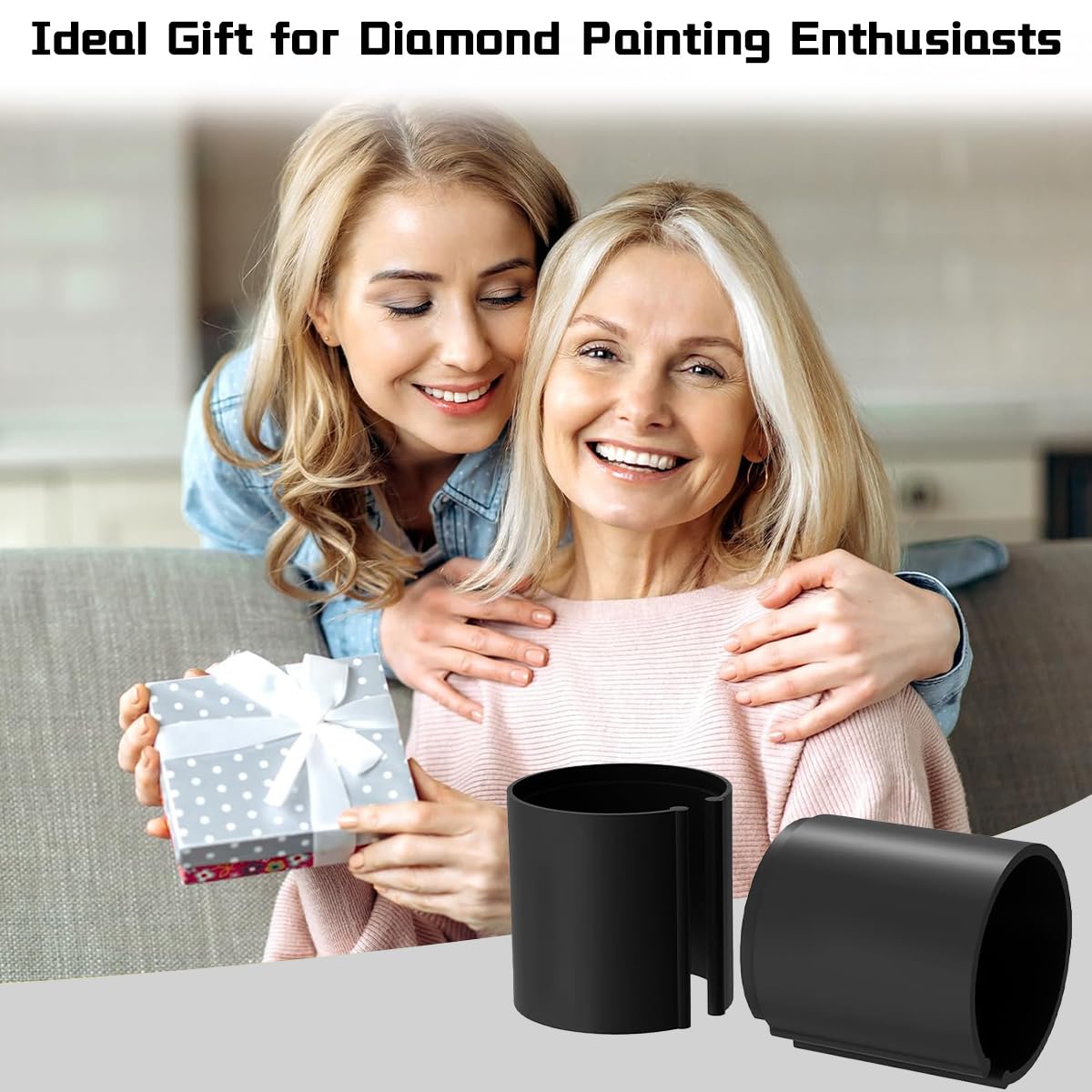 HASTHIP Diamond Painting Canvas Roll Holder 2Pcs for Anti Roll Support | Non Abrasive Large Retainer