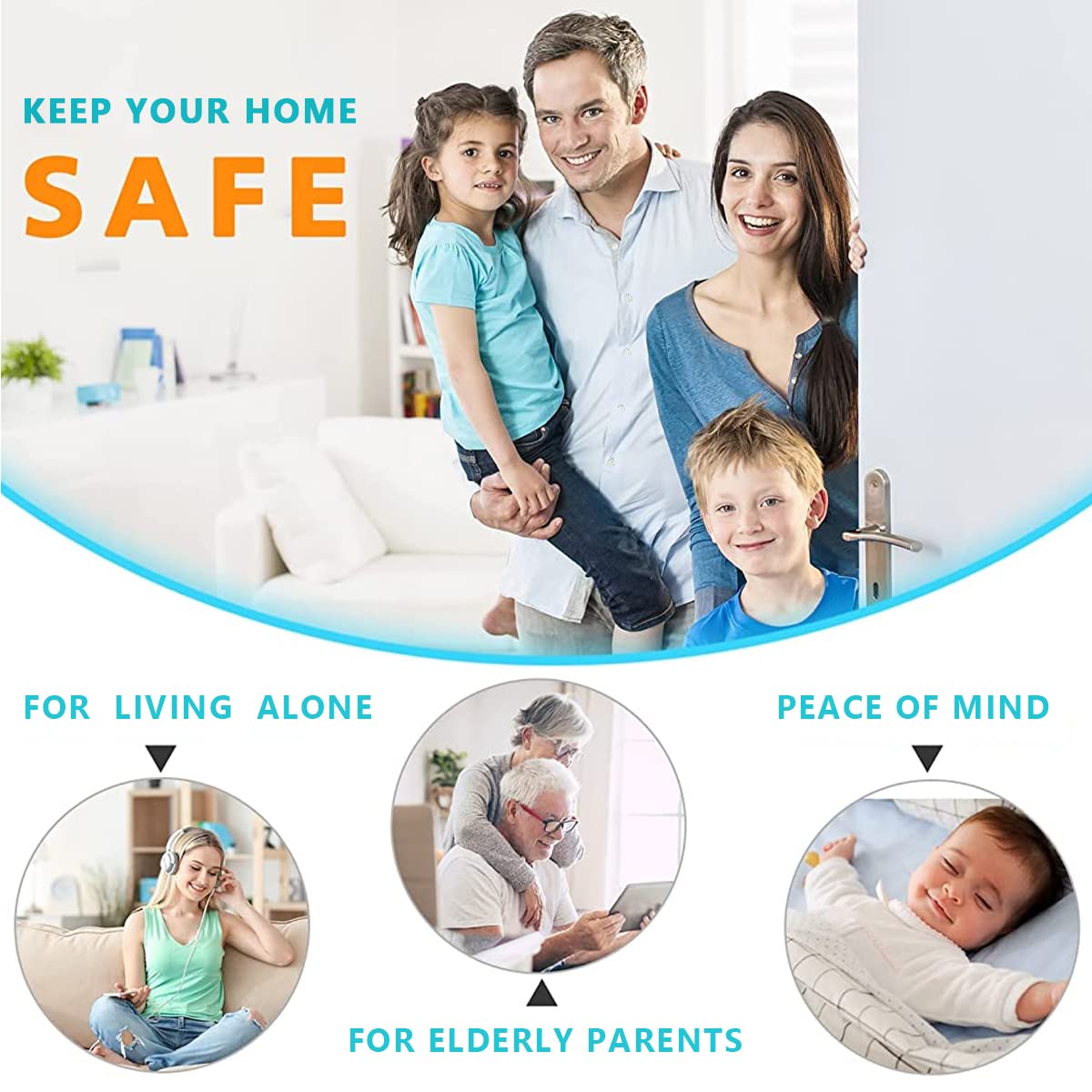 HASTHIP Home Security Door Lock for Childproof Safety with Hinge Design and 8 Screws | Aluminum Alloy Latch
