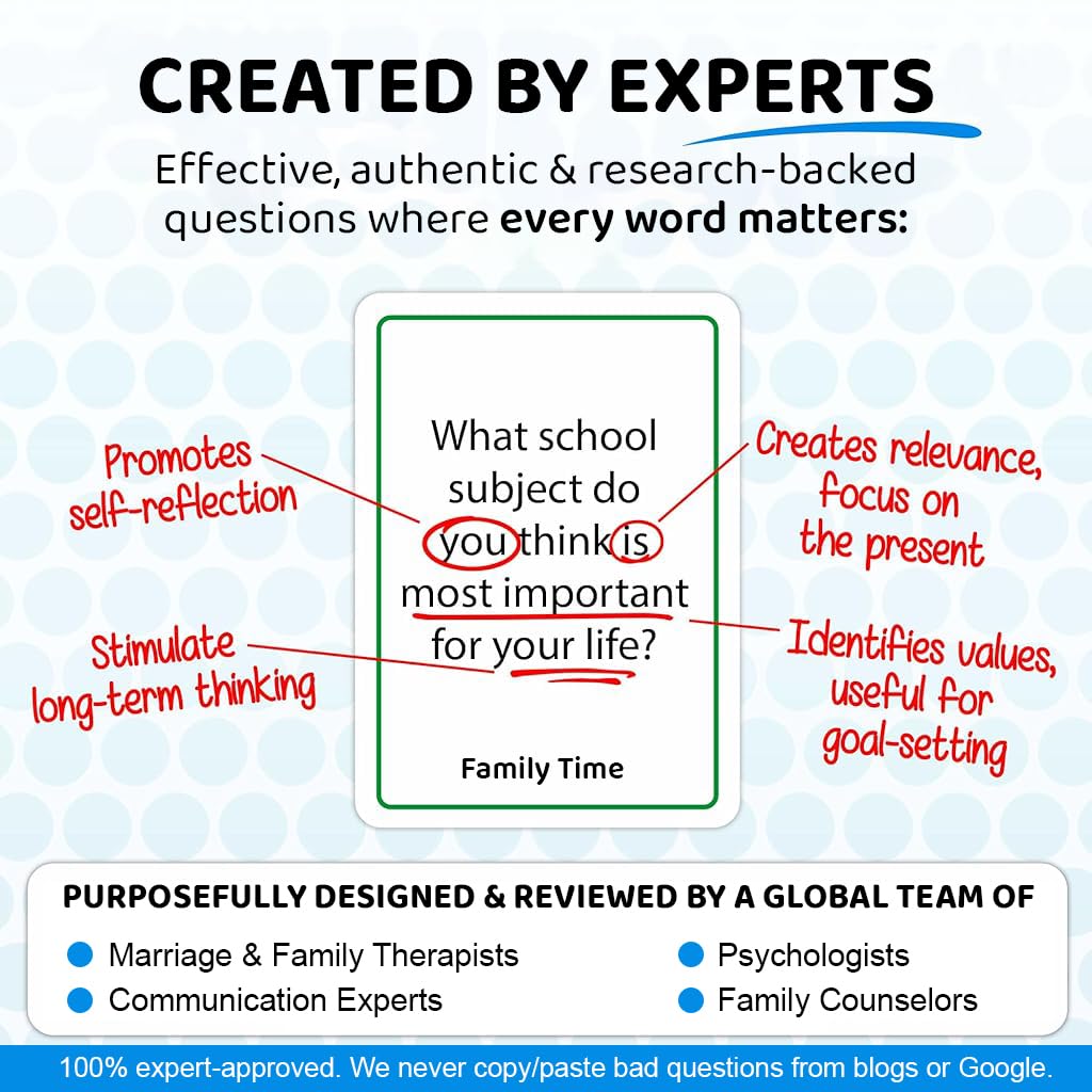 PATPAT Conversation Cards for Family Bonding with 200 Prompts | Fun Talk for Kids and Adults