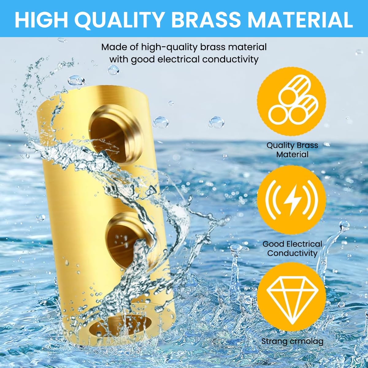 Serplex Wire Connectors Set for 6 AWG Splicing with Hex Screws and Wrench | 80 Amp Capacity