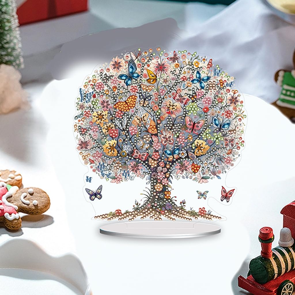 HASTHIP 5D DIY Diamond Painting Kit for Home and Office Decor with 7.48x7.79 in Tree Ornament | Relaxing Craft Gift for Adults and Beginners