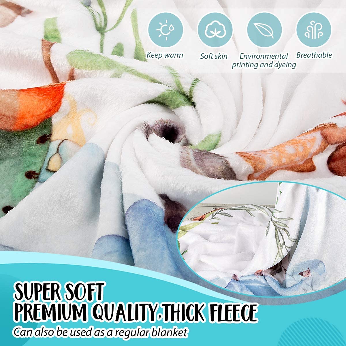 SNOWIE SOFT Flannel Baby Blanket for Monthly Pictures and Shower Gifts | Green Unisex