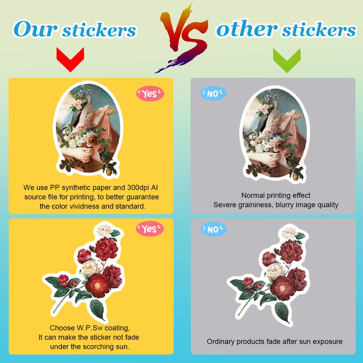 HASTHIP Vintage Stickers for Scrapbooking and Journals with 50Pcs Self Adhesive PVC Set | DIY Craft Embellishment Supplies