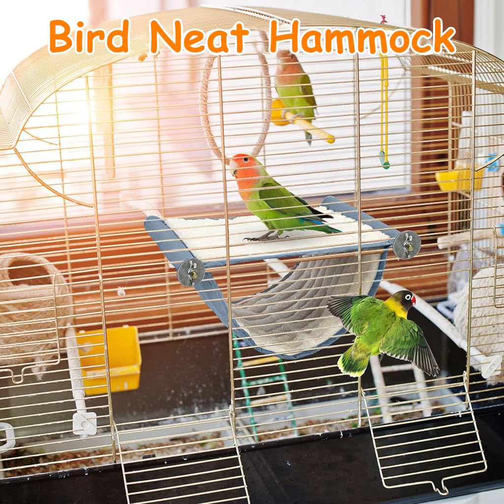 Qpets® Bird Nest for Cage, Hanging Bird Nest Warm Bird Hammock, Cage Bird Nest Small Pet Bed for Parakeet Budgies Cockatiels Lovebird Cockatoo Finch Hamster Chinchilla Guinea Pig