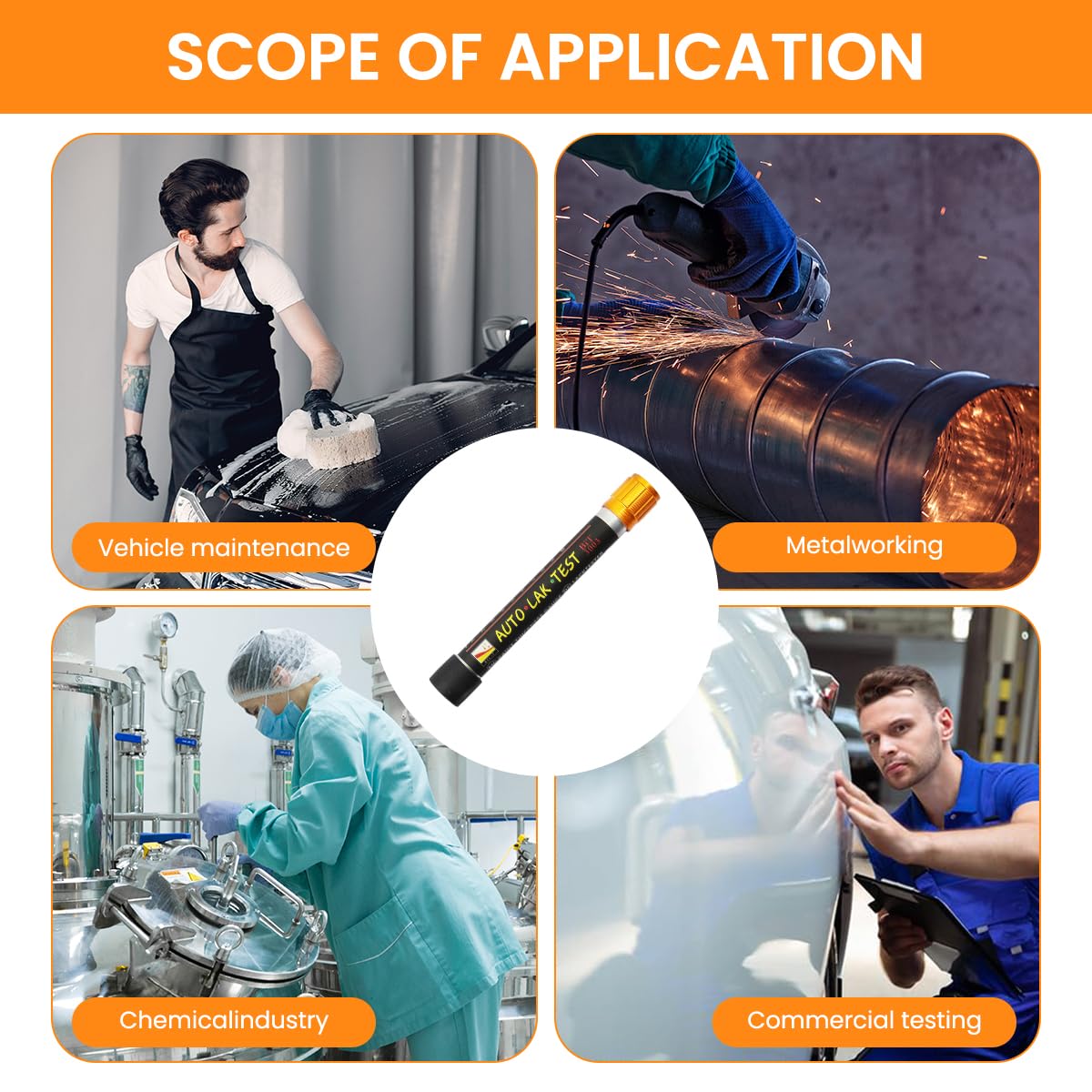 STHIRA Paint Thickness Gauge Pen for Vehicle and Metal Surface Assessment | 3 PCS Magnetic Color-Coded Manual Tool