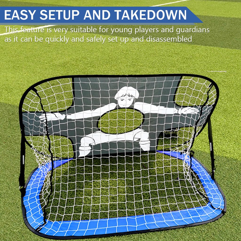 Proberos® Football Goal Post Net, Portable Easy-Setup Soccer Goal Post for Indoor Outdoor Football Sport Games Mini Training Practice Set With Carry Bag