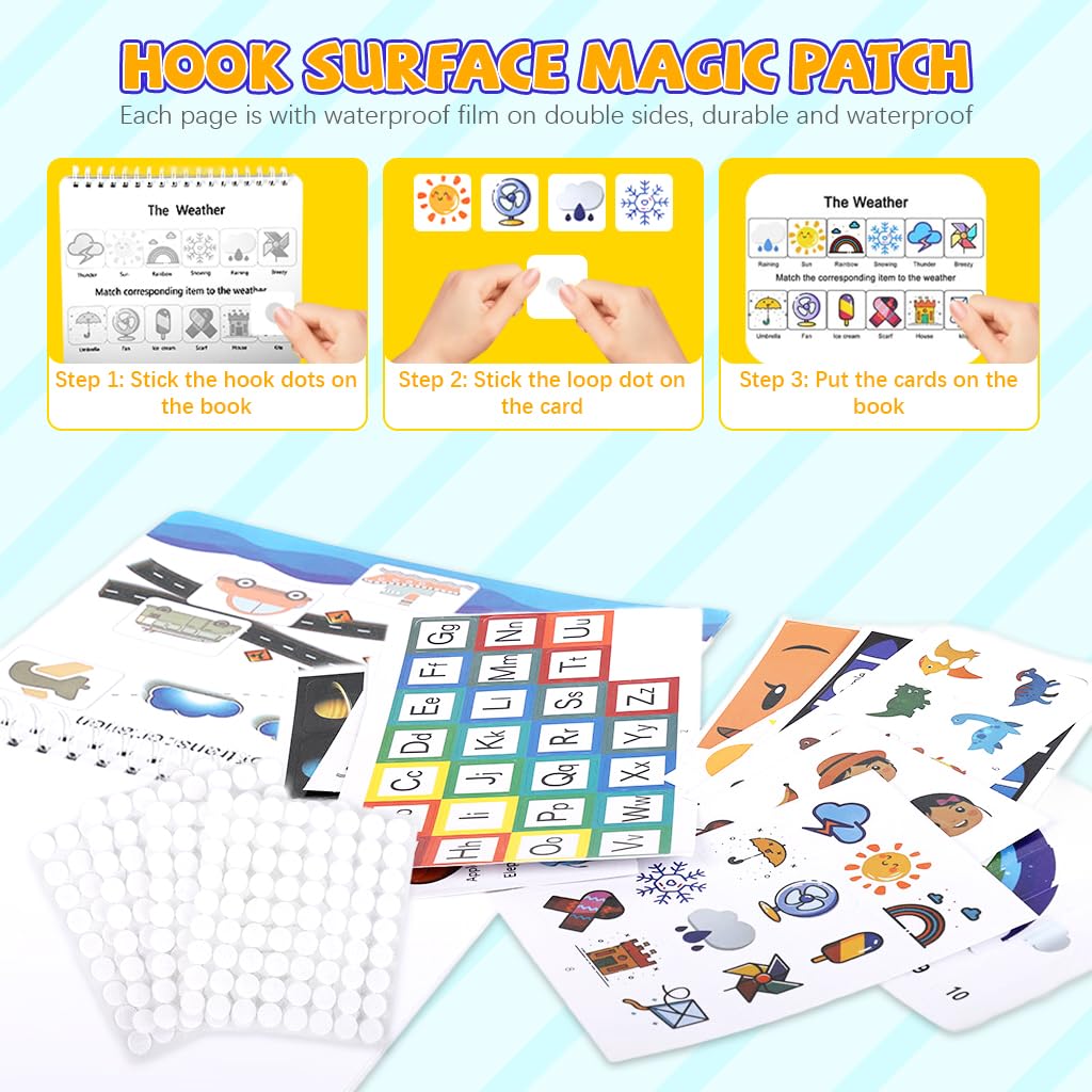 SNOWIE SOFT Busy Board for Toddlers featuring 12 Montessori Themes and Sticker Activities | Educational Toy Book for Early Learning