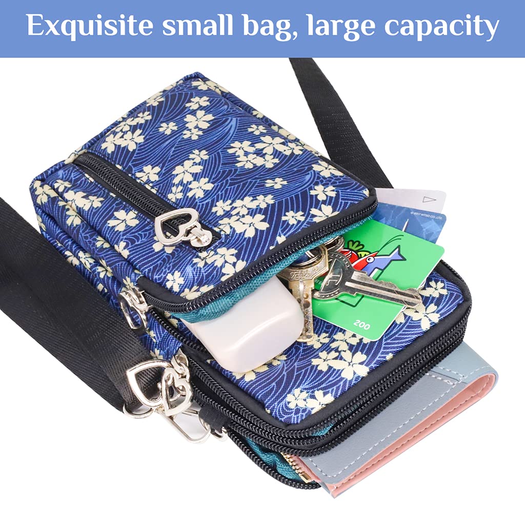 PALAY Phone Crossbody Bag for Women with 3 Layer Design and Waterproof Nylon Fabric | 19×10×6 cm Sling Purse