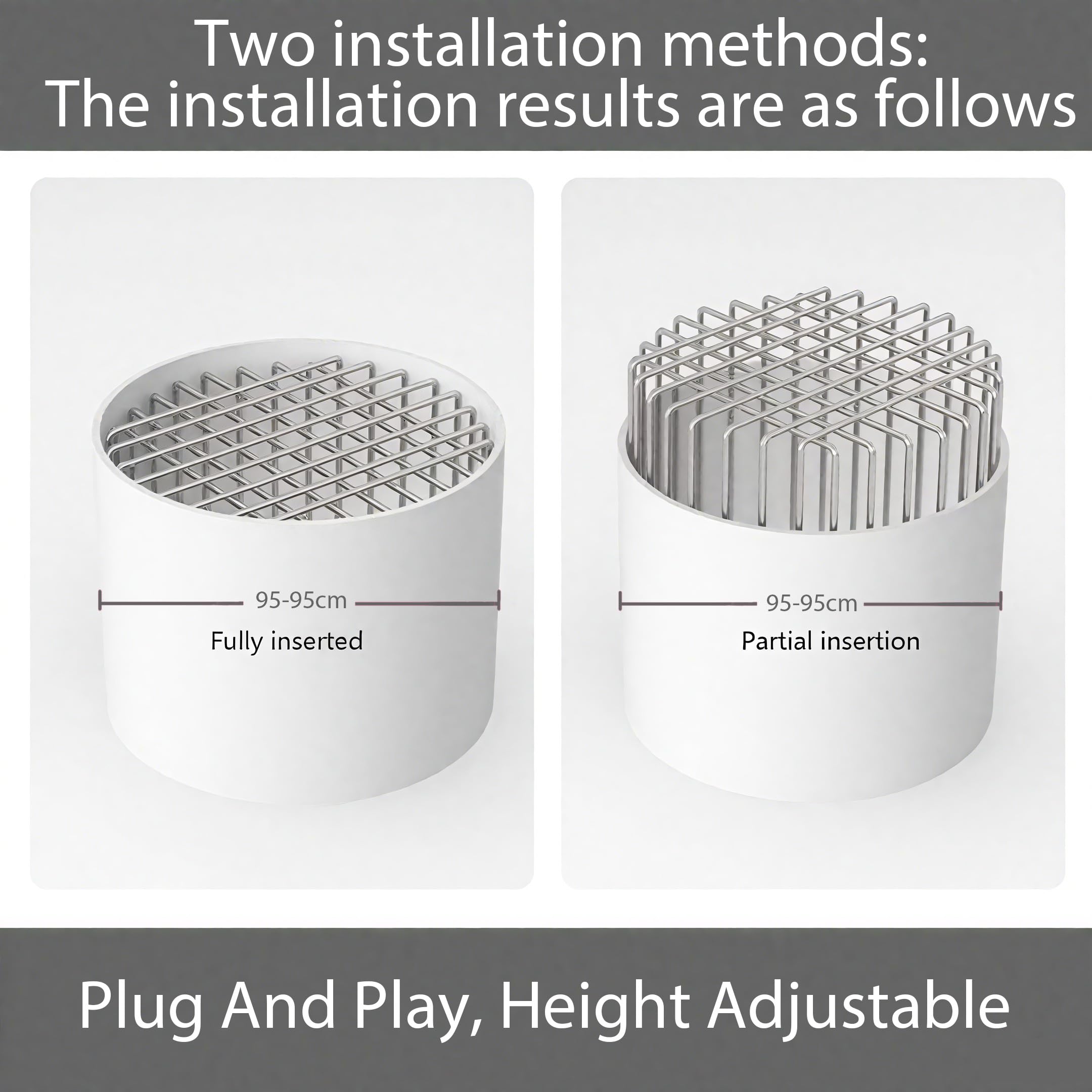 HASTHIP Metal Wire Grid Drain Outlet Stopper for 95 mm Pipes with Anti Rat Design | Rust Resistant 304 Stainless Steel