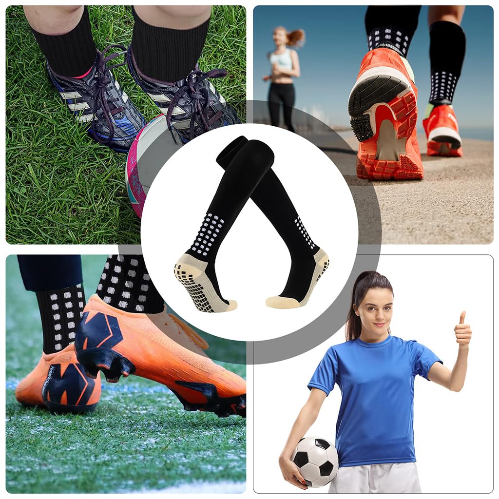 PROBEROS Sport Socks for Soccer and Training featuring Anti Slip Design & Breathable Cotton