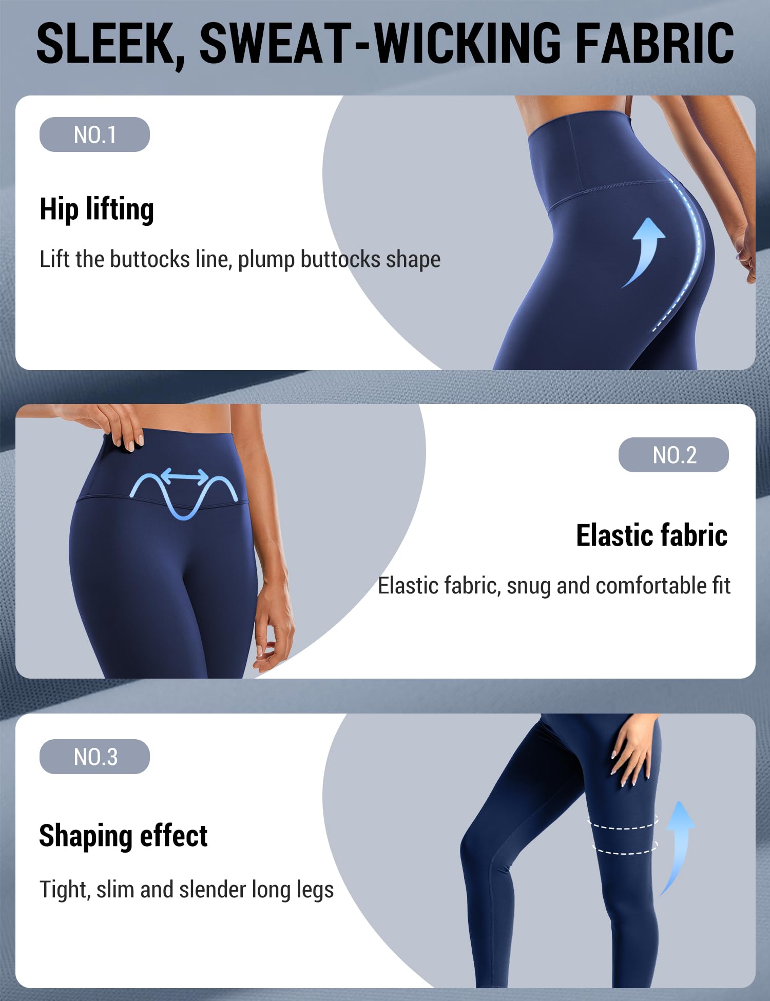 Venzina Yoga Pants for Women with High Waist Tummy Control and 4 Way Stretch | Squat Proof