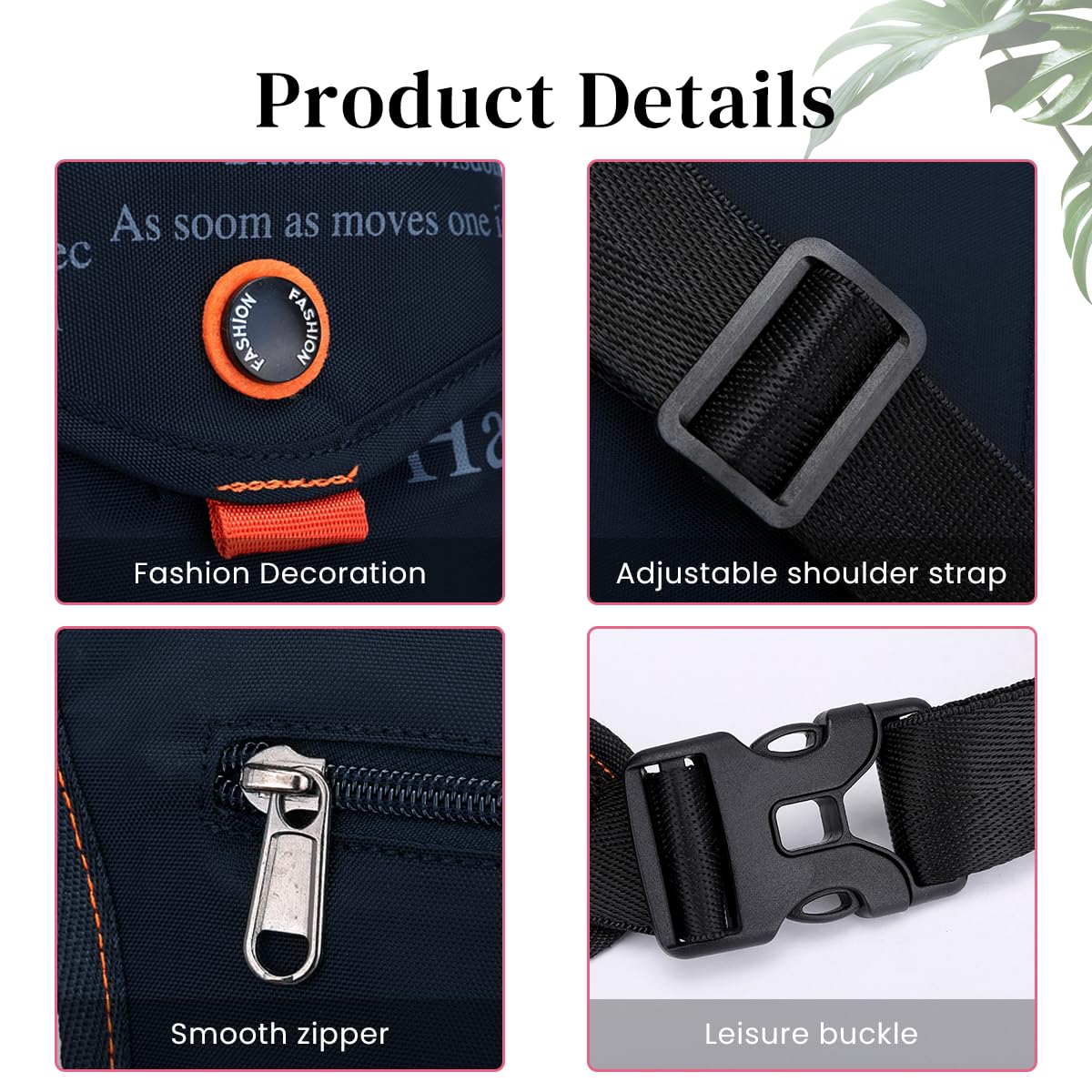 GUSTAVE Waist Bag for Outdoor Travel with 17×8×25 cm Multi Pocket Design and Quick Release Buckle | Nylon Crossbody Leg Pack for Men