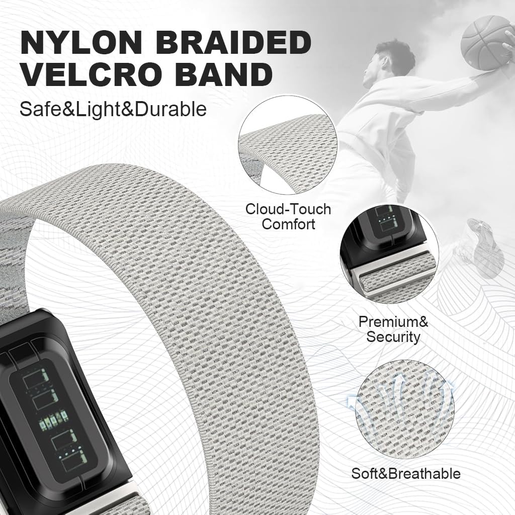 PROBEROS Compatible Watch Band for WHOOP 5.0 and 4.0 featuring Adjustable Metal Buckle | Soft Stretchy Woven Polyester Strap