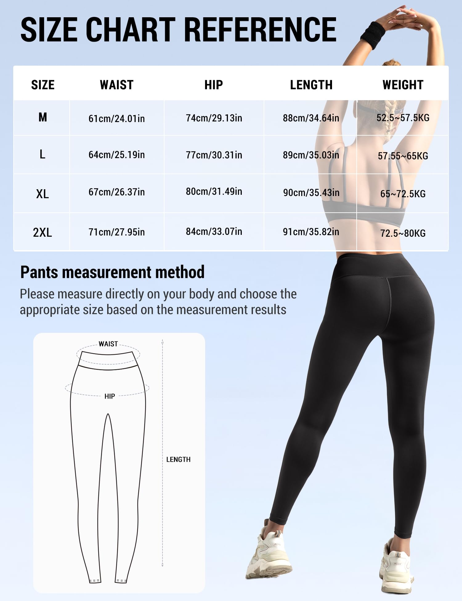 Venzina Yoga Pants for Women with High Waist Tummy Control and 4 Way Stretch | Black Leggings