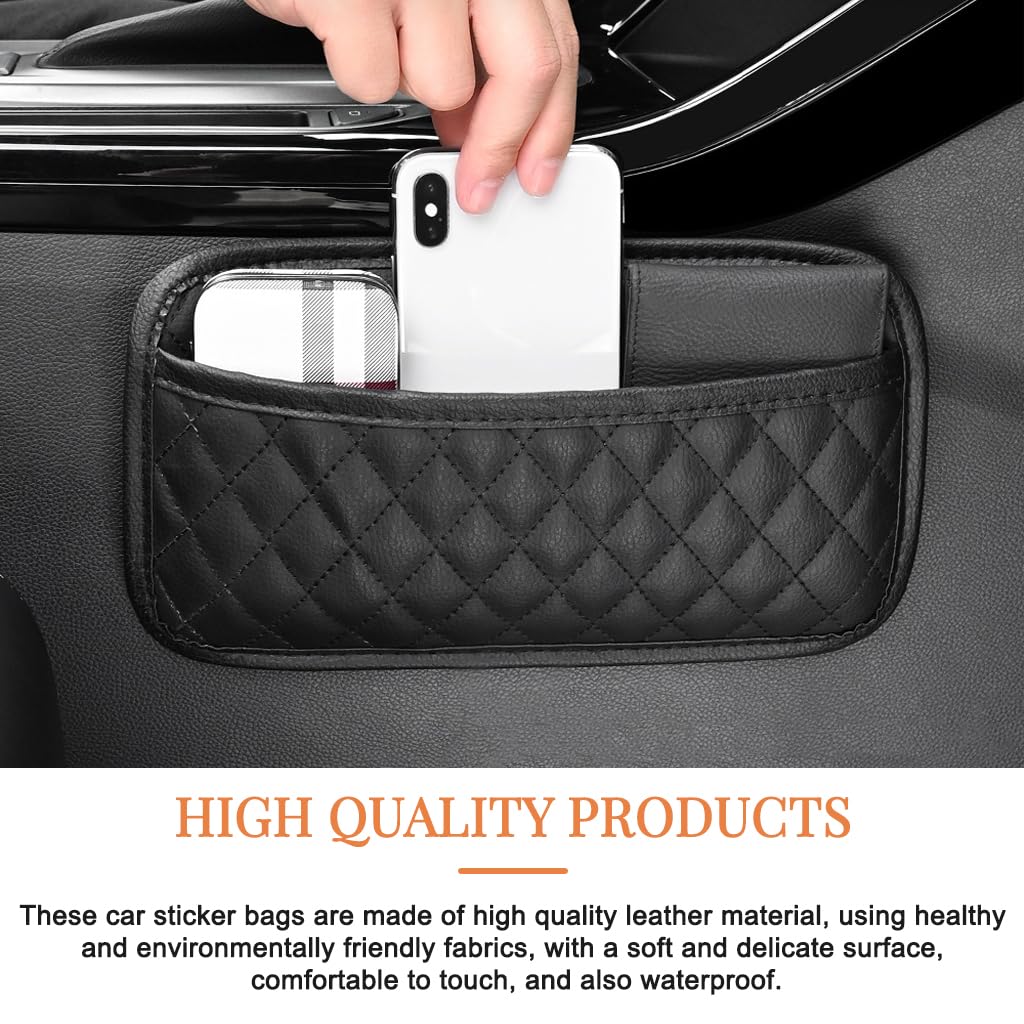 STHIRA Car Phone Storage Organizer for Dashboard and Door Use with Self Adhesive PU Design 25.5x14.5cm