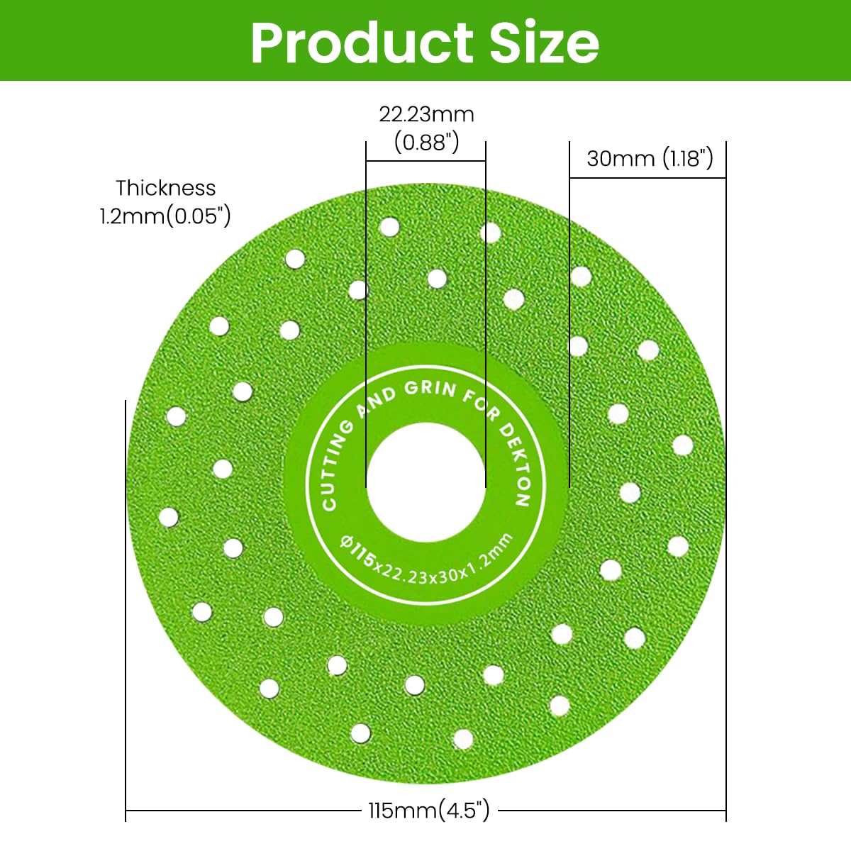 Serplex Diamond Saw Blades 6PCS 11.5cm for Porcelain Ceramic Granite and Marble Cutting | Multi Pore Abrasive Discs