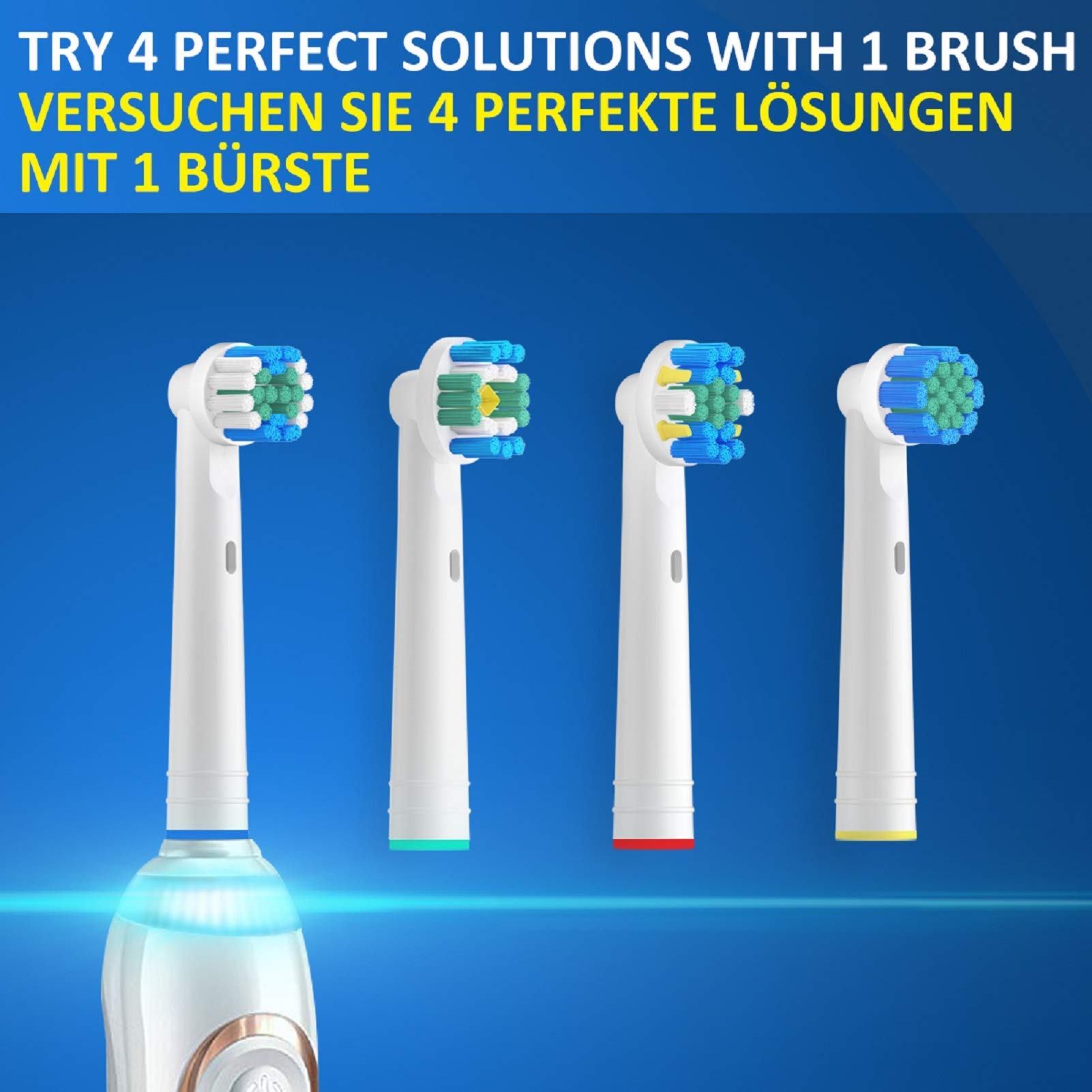 ZIBUYU Electric Oral B Tooth Brushes Head Works with Floss (EB-25) in 4 Pcs