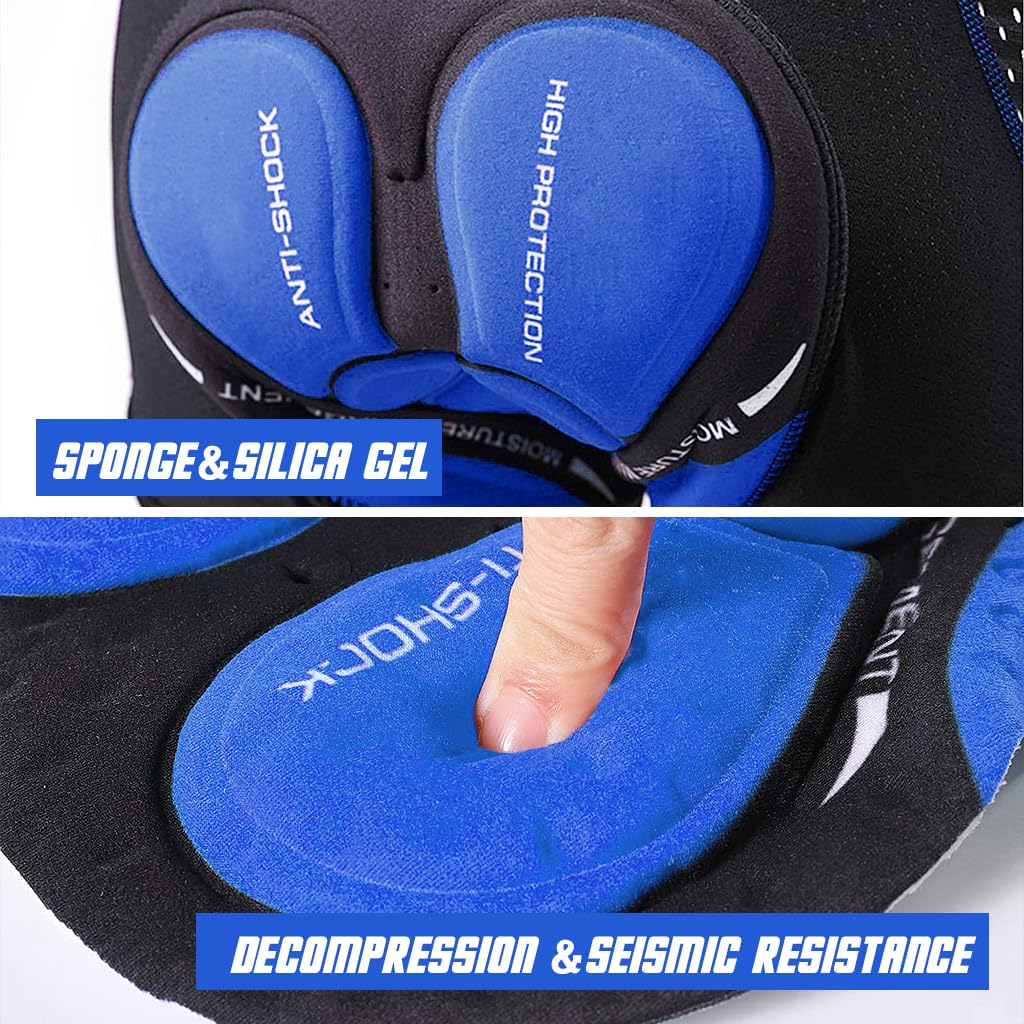 PROBEROS Men's Cycling Shorts for Long Rides with 3D Gel Padding and Breathable Nylon | Quick Dry Comfort