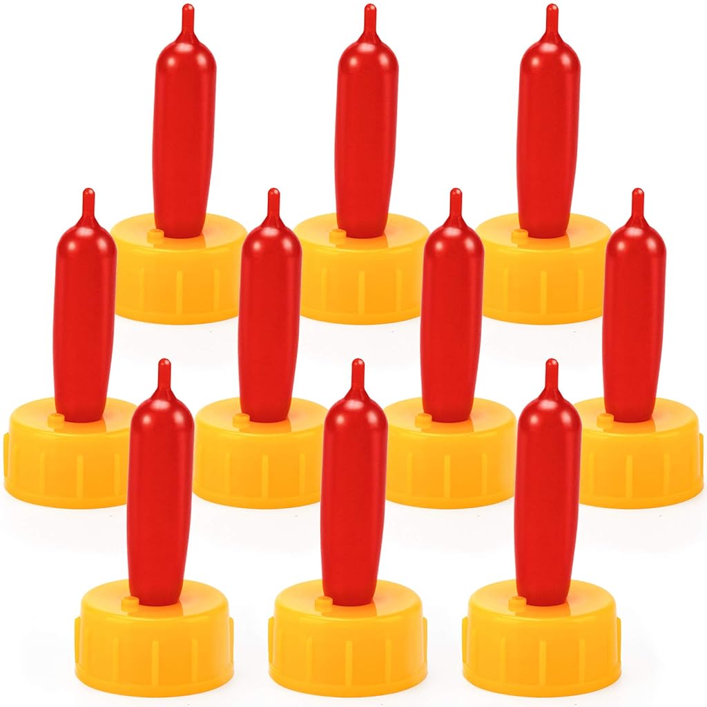 HASTHIP® Feeding Nipples for Lamb Feeding Bottles Red Nipples for Feeding Lamb Food Grade HDPE Safe Feeding Nipples Lamb Feeders for Lambs, Goats, Calves, Piglets, Set of 10Pcs