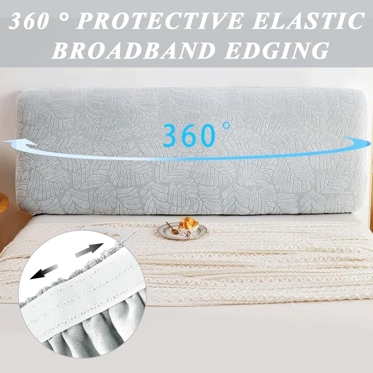 HASTHIP Bed Headboard Cover for Double Bed with Elastic Fit 67–75 in | Stretchy Polyester Dust-Proof Design