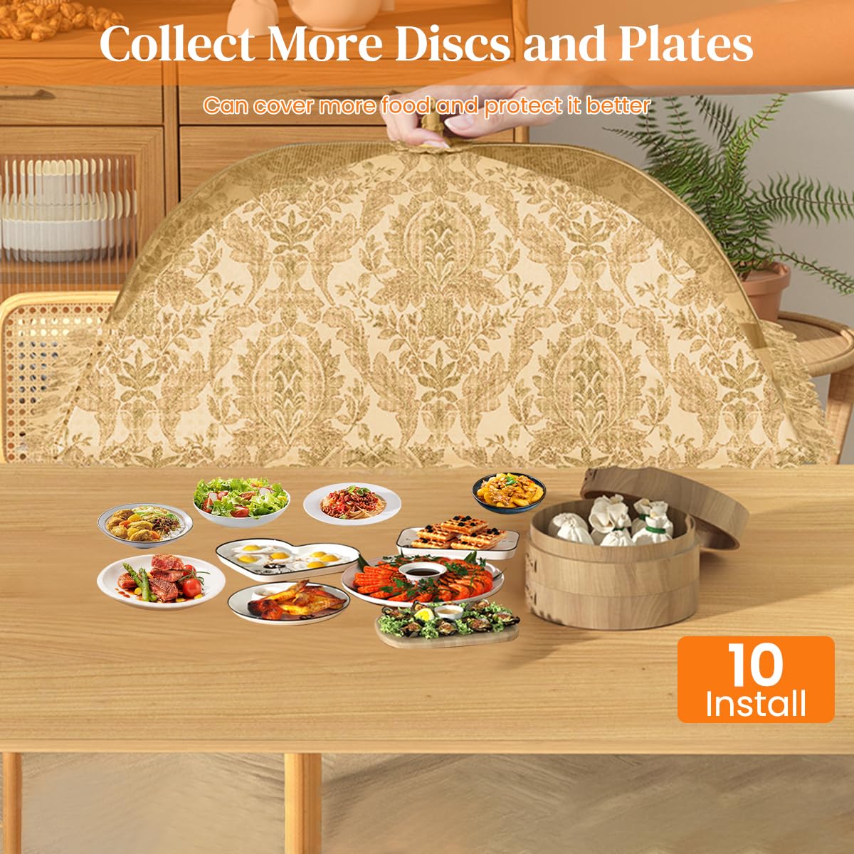 Supvox Food Cover for Kitchen and Picnic with Pop Up Mesh Design 19.69x27.56 in | Keeps Food Fresh