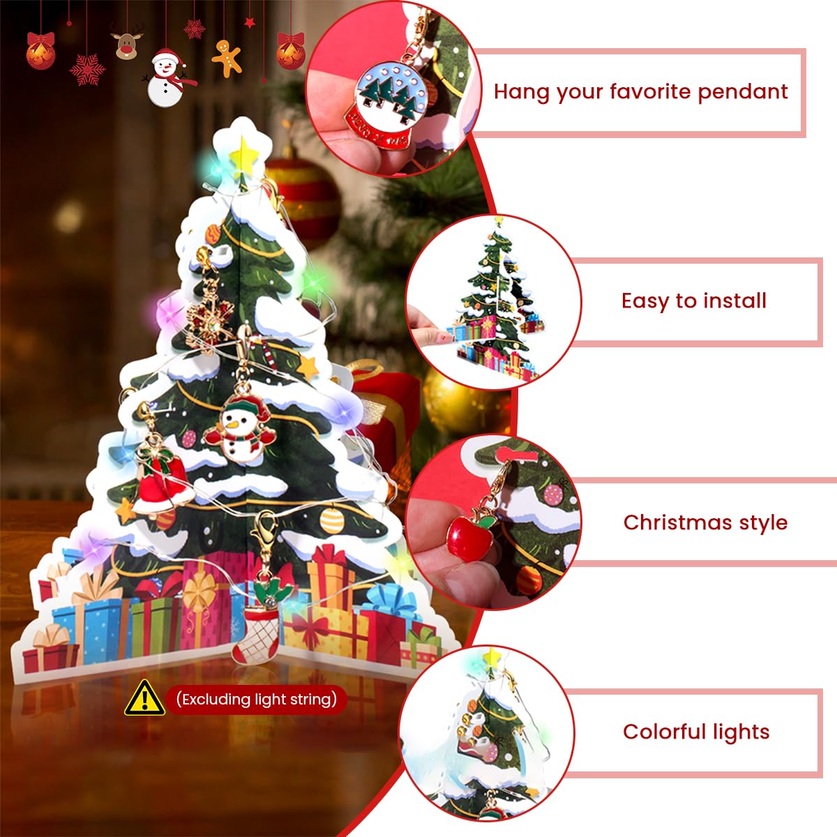 SANNIDHI Christmas Advent Calendar 2025 with 24 Grids and 22 Charms for Girls Jewelry Making | Fun Xmas Countdown Gift