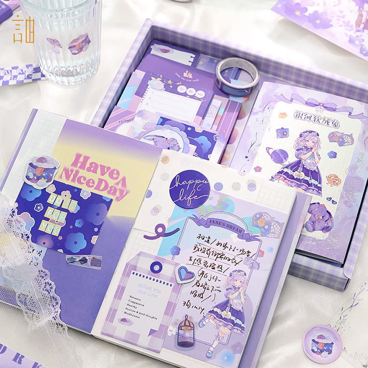 Optifit Anime Scrapbook Stickers Pack for Journaling and DIY Planners | Black Aesthetic