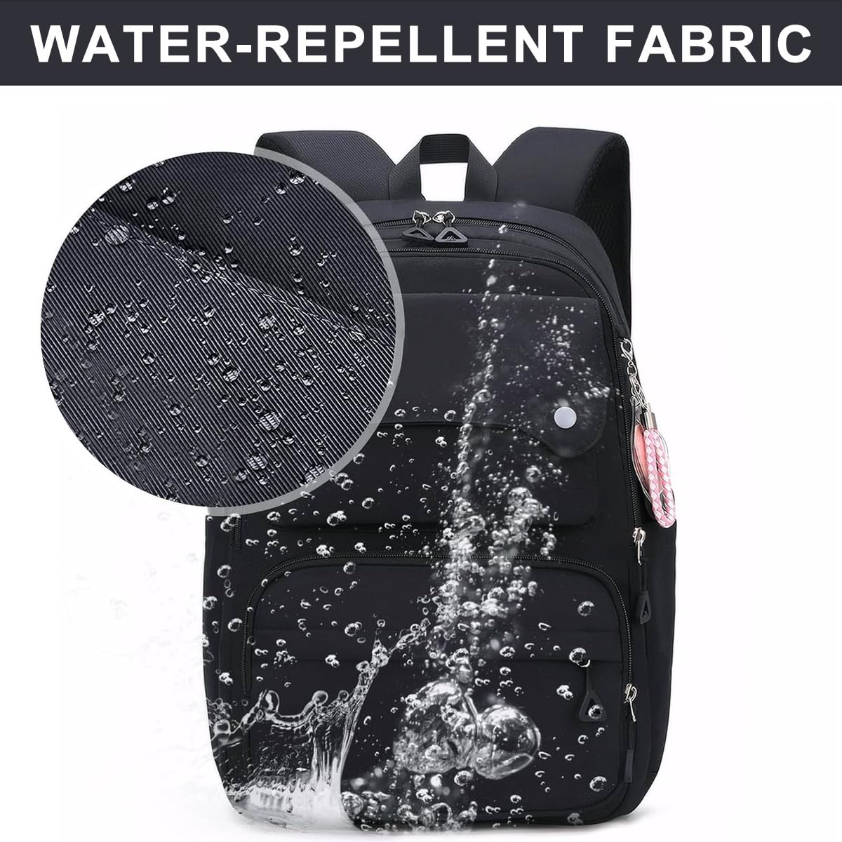 PALAY Backpack for School and Travel with 26L Capacity featuring Padded Straps and Black Nylon Design