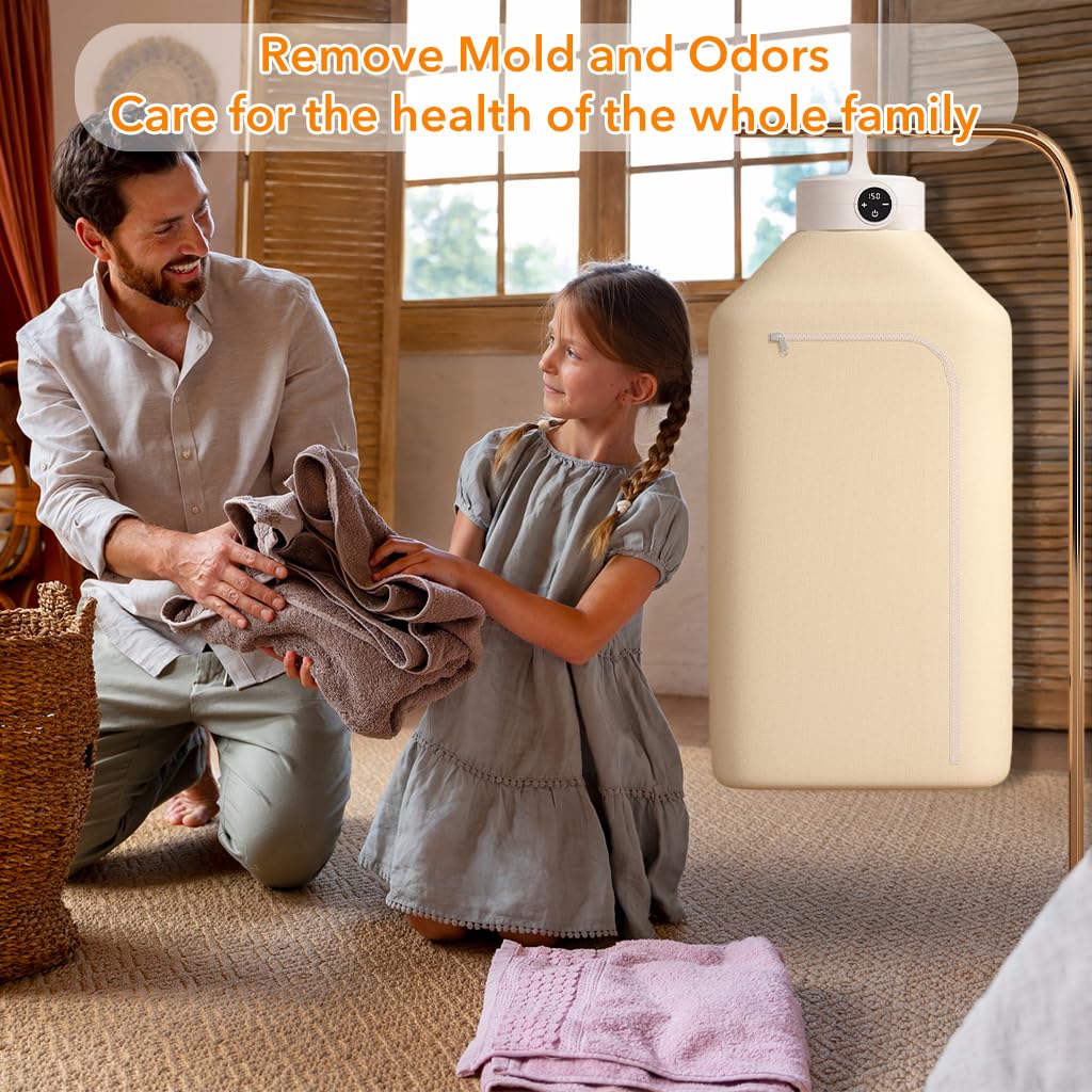 Supvox Portable Mini Dryer for Travel and Apartment with 600W Smart Timer | 360° Warm Air Circulation