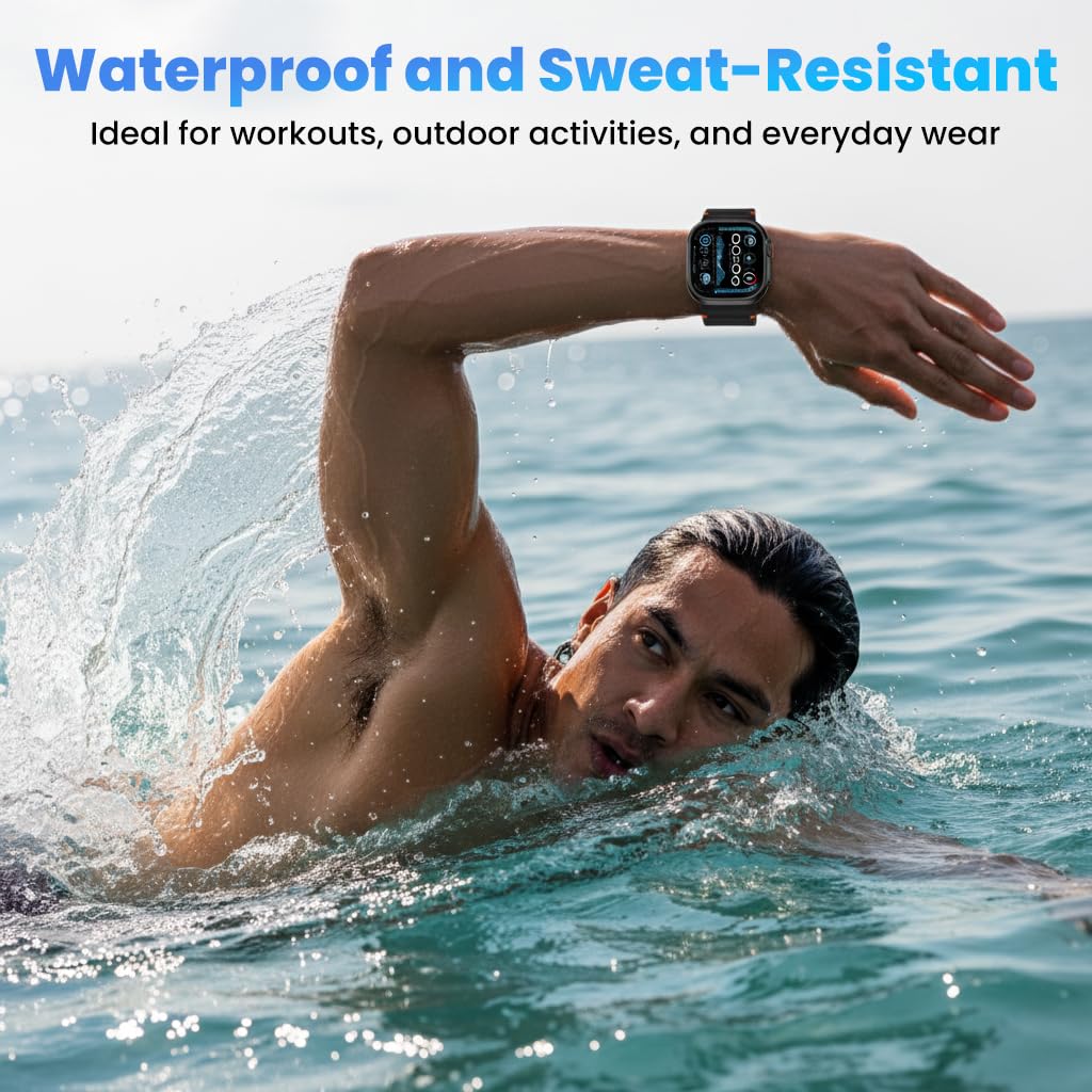 ZORBES iWatch Bands for 38–49mm with Pin and Tuck Closure featuring Waterproof Silicone | Pack of 2 for Sport and Daily Wear