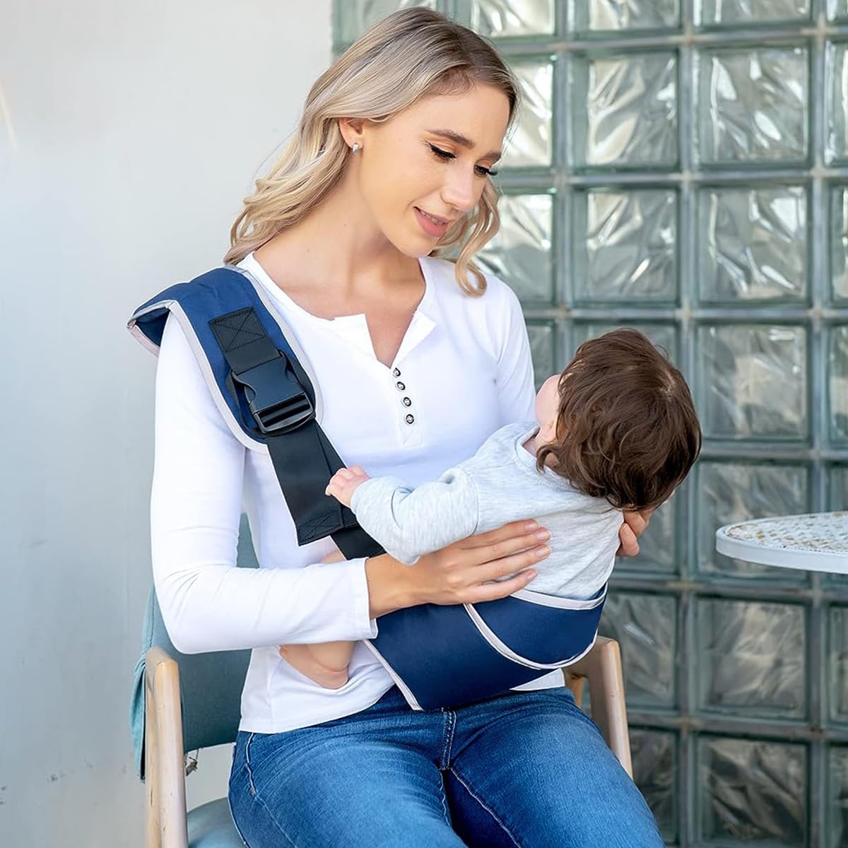 SNOWIE SOFT Baby Carrier for Travel and Everyday Use with Ergonomic Belt and 132lb Support | Oxford Material Comfort for Parents and Infants