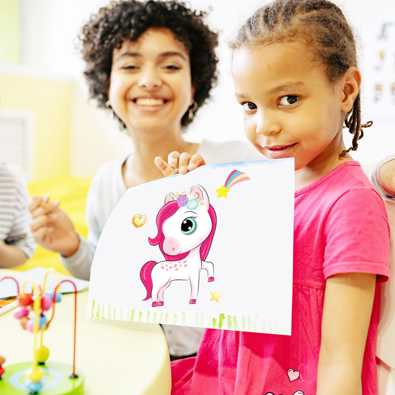 PATPAT DIY Unicorn Stickers Set for Kids with 12 Sheets & Reusable Puzzle Designs | Fun Craft Gift