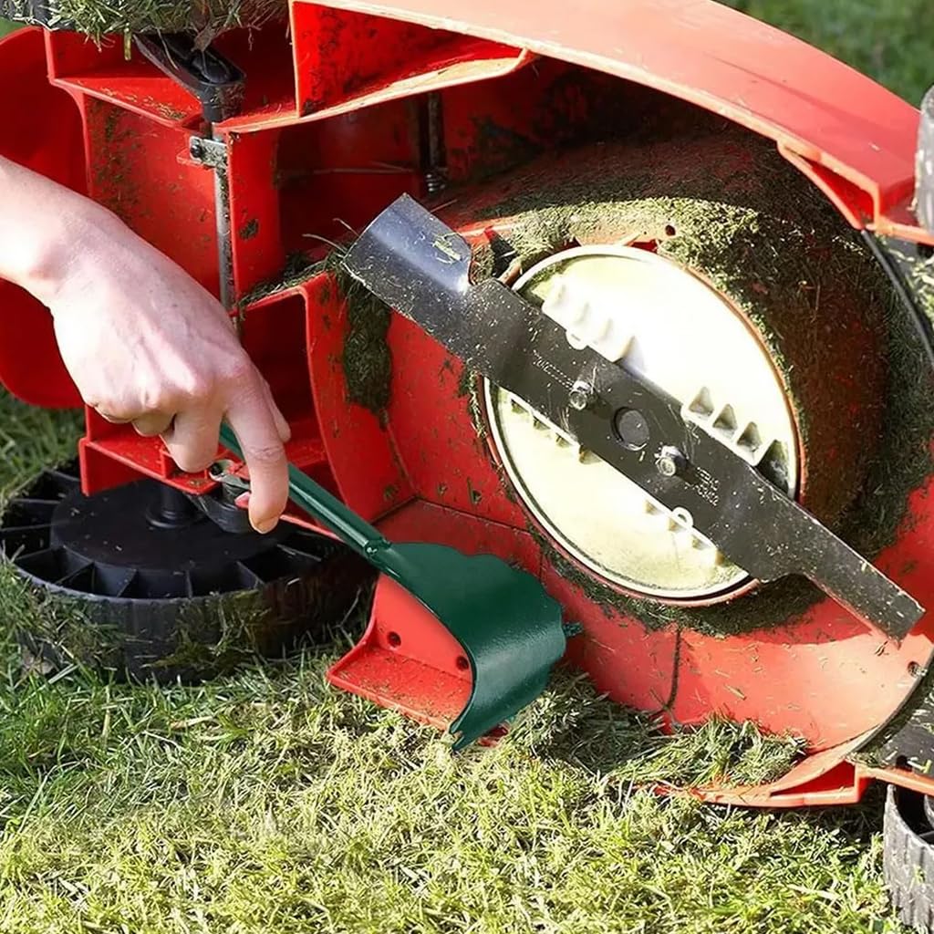 HASTHIP Lawn Mower Cleaning Scraper for Grass Build Up | 16 inch Metal Blade with Anti Slip Handle