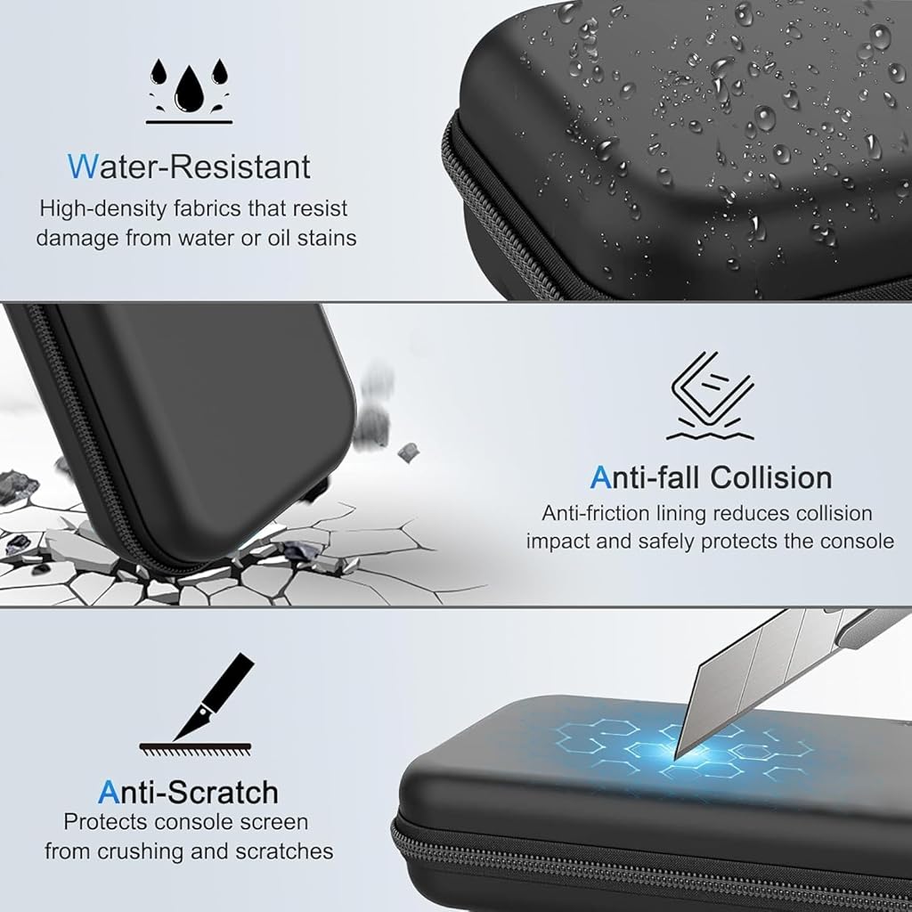 ELEPHANTBOAT® Compatible with Switch 2, Travel Bag Carry Bag for Switch Gamepad, with 12 Games Cartridges Slot & Mesh Pouch, Anti-scratch EVA Protective Hard Shell Carry Bag Accessories Bag