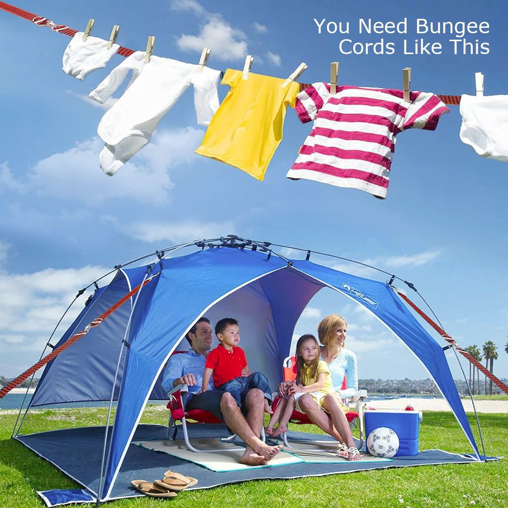 STHIRA bungee cord set for bike luggage with metal hooks 12pcs 3.3ft | ideal for travel