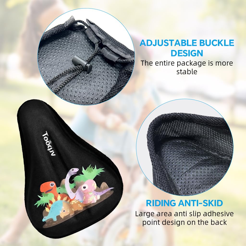 Proberos Kids Bike Saddle Cushion with Gel Memory Foam and Shock Absorption | Pink