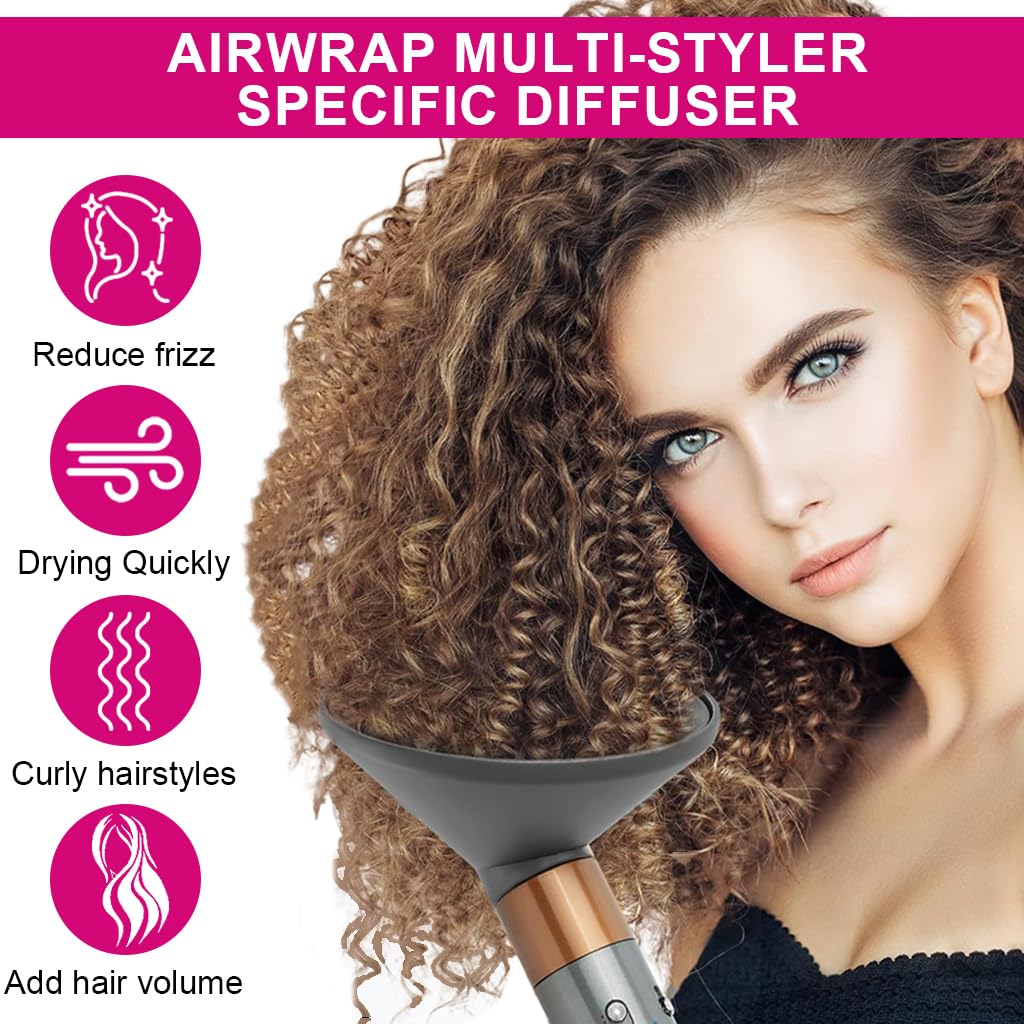 MAYCREATE Diffuser Airwrap Attachment for Dyson HS01 HS05 HS08 with Upgraded Nozzle | Define Curls and Add Volume