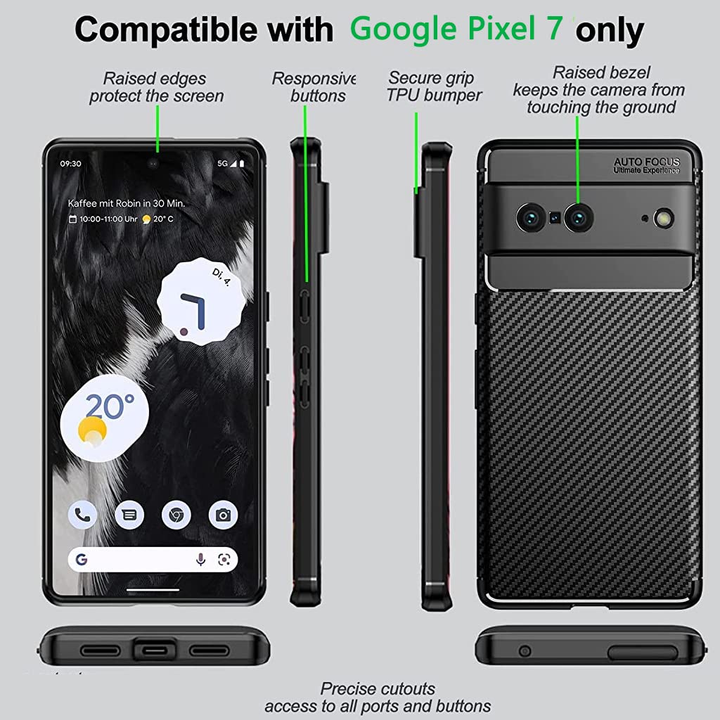 ZORBES Phone Case for Google Pixel 7 with 1.5mm Slim TPU Design | 360° Full Body Protection