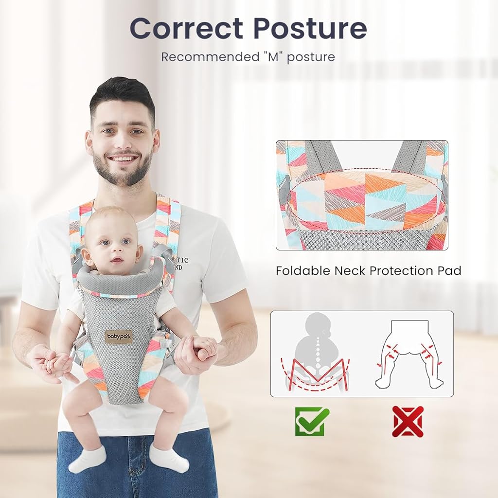 SNOWIE SOFT 4 in 1 Baby Carrier, Adjustable Kangaroo Baby Carrier Front Baby Carrier Face-in/Out, Baby Wrap Carrier Soft & Breathable Baby Carrier for Newborn to Toddler, 0-36 Months, Under 25KG