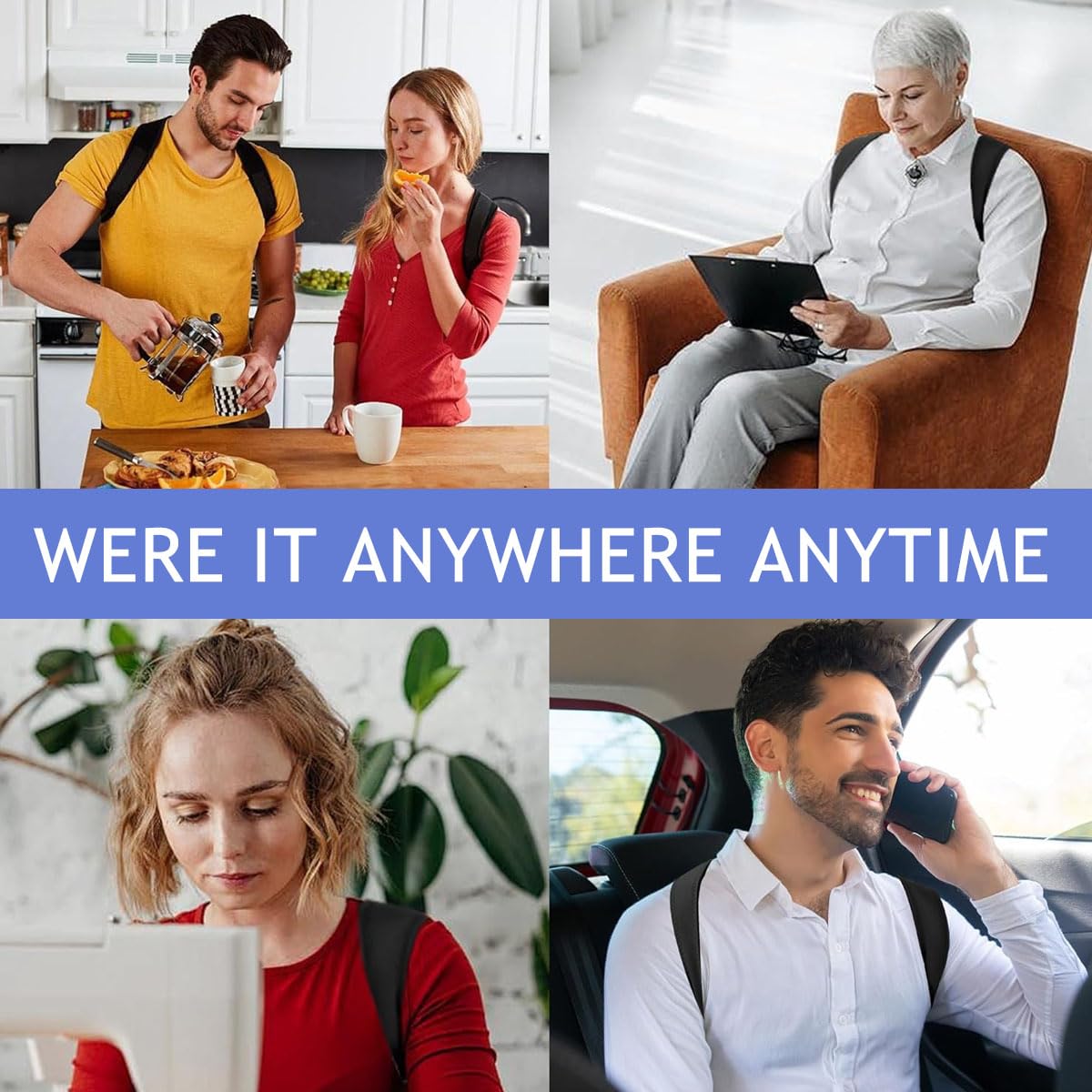 Zibuyu Posture Corrector for Women and Men with Adjustable Straps and Breathable Mesh | XL Back Brace for Shoulder and Spine Alignment