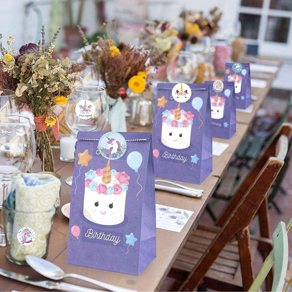 ELEPHANTBOAT Unicorn Label Stickers for Kids Crafts and Gift Bags featuring 500pcs 1 in Designs