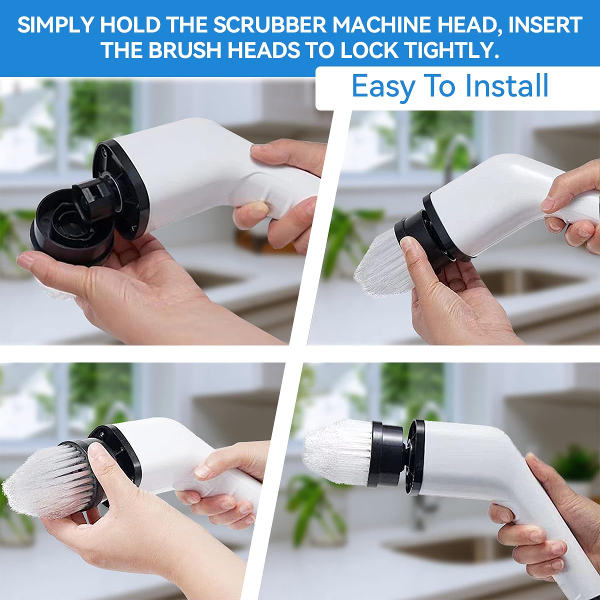 Supvox Drill Brush Cleaning Kit for Floor and Bathroom | 9pcs Universal Attachments Set