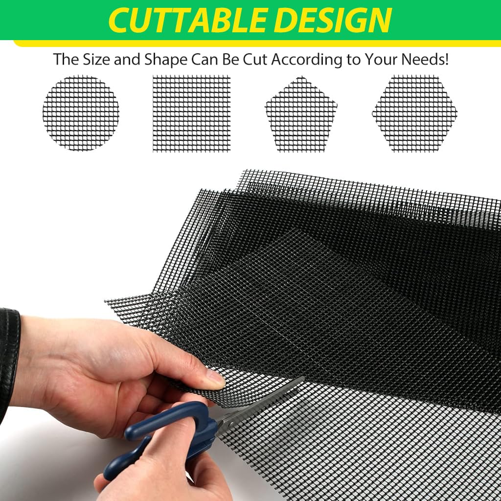 HASTHIP Flower Pot Hole Mesh Pad 5 pcs 7.8 x 11.8 in for Garden Drainage | Glassfiber Filter Liners