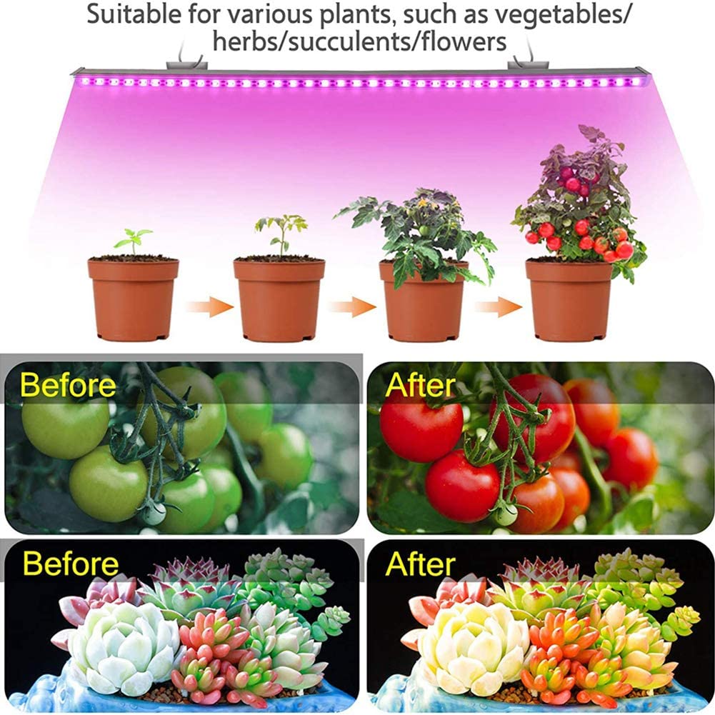 HASTHIP LED Grow Light Strip for Indoor Plants with USB Power and IP65 Waterproof 3 Meters