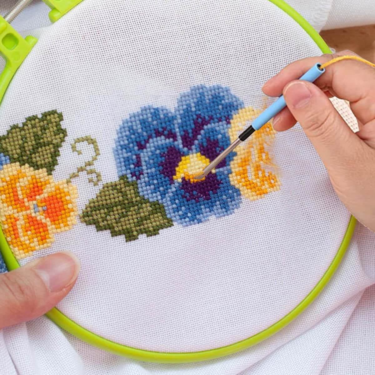 HASTHIP Tufting Punch Needles Kit for Embroidery with 10 Sizes Metal Needles | Beginner Craft Set