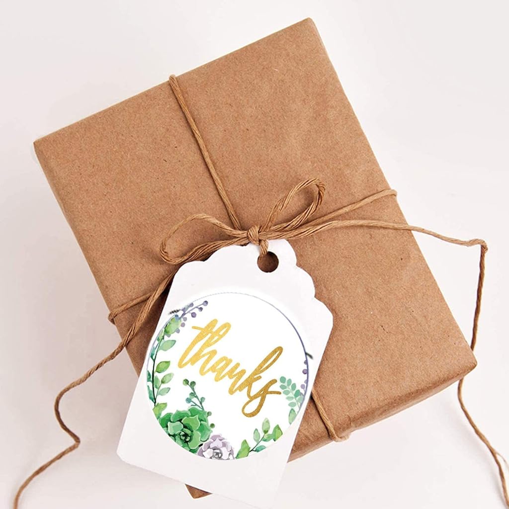 HASTHIP® 500 PCS 1 Inch Thank You for Supporting My Business Gift Paper Labels Stickers Handmade for Christmas Craft Card Making